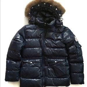Pyrenex Down Puff Jacket w Fur Lining - NAVY